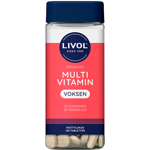 Multivitamin Voksen, 150 tabletter, Livol
