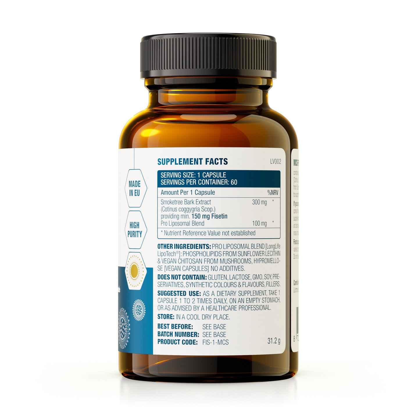 Fisetin Pro, Liposomal, 60 kapsler, MCS Formulas