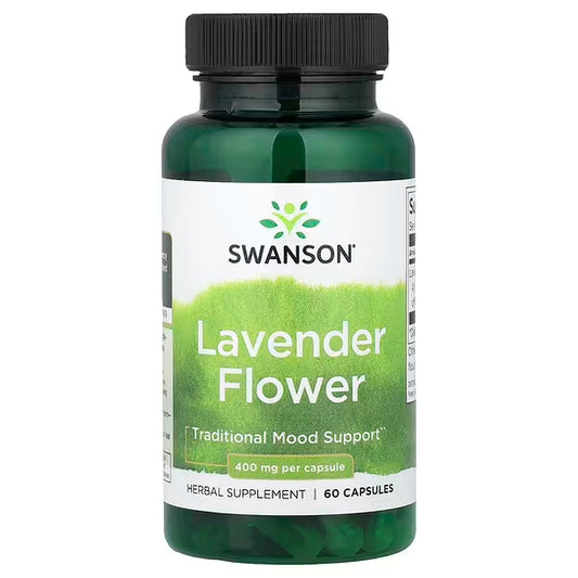 Full Spectrum Lavender Flower, 400 mg, 60 Capsules, Swanson