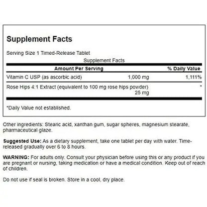 Vitamin C, Time Release, 1000 mg, 250 Tablets, Swanson