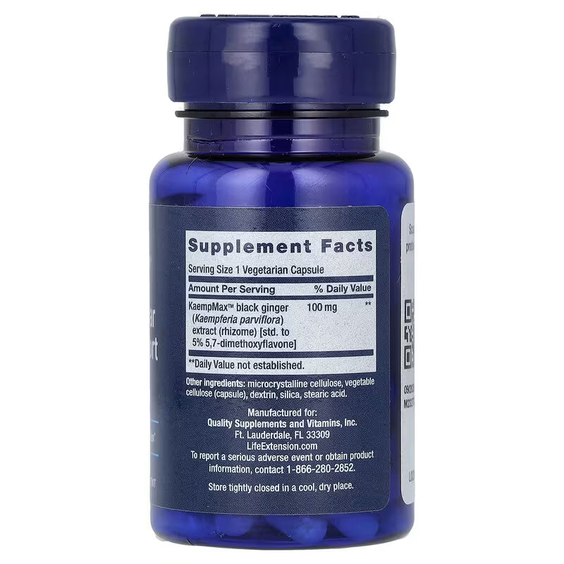 Black Ginger, Male Vascular Sexual Support, 30 capsules, Life Extension (black ginger)