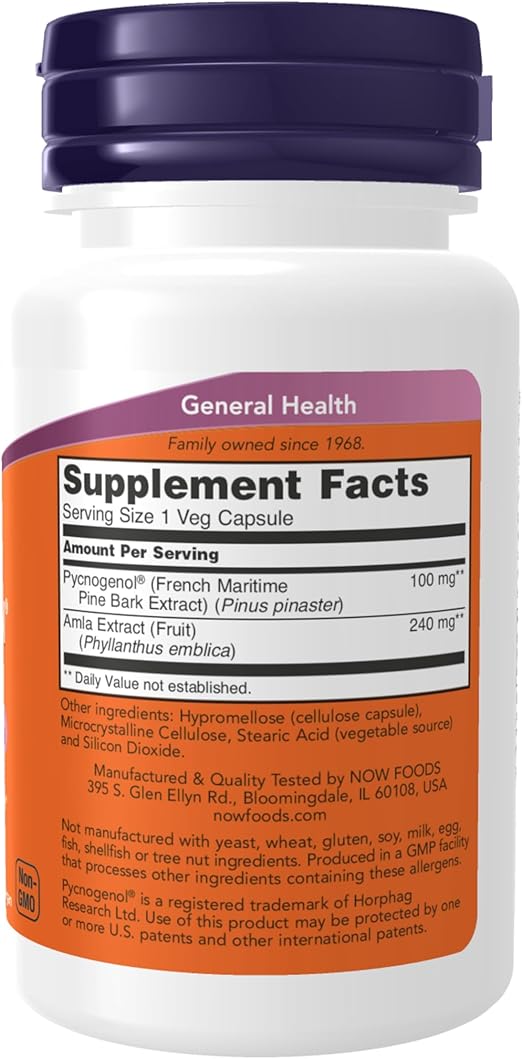 NOW Foods – Pycnogenol 100 mg – 60 Capsules