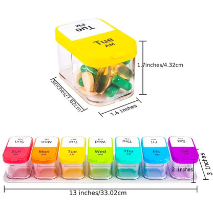 Pill box with large compartments - fits most packets