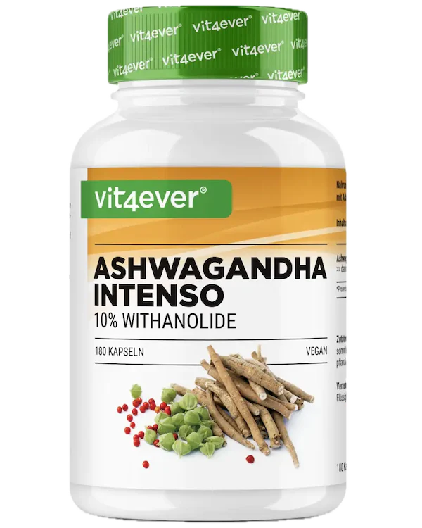 Ashwagandha Extract (10% Withanolides) 750mg, 180 Capsules, Vit4ever