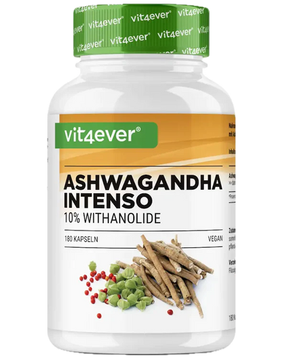 Ashwagandha Extract (10% Withanolides) 750mg, 180 Capsules, Vit4ever