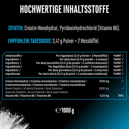 Kreatin, 1000 g pulver, German Elite