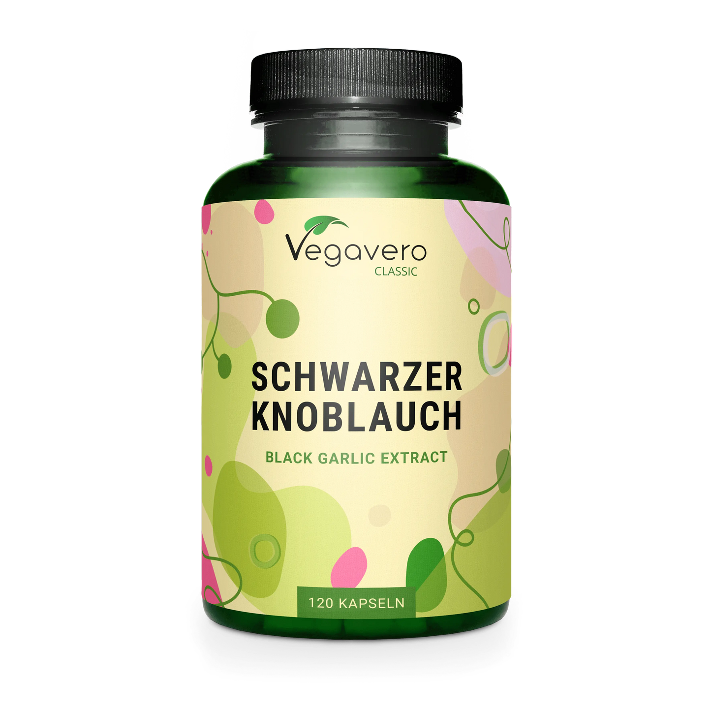 Black Garlic Extract, 120 Capsules with 750 mg, 1.5 mg SAC, Vegavero (Currently out of stock with supplier)