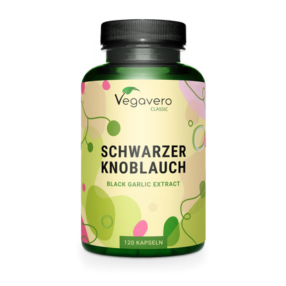 Black Garlic Extract, 120 Capsules with 750 mg, 1.5 mg SAC, Vegavero (Currently out of stock with supplier)