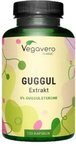 Guggulekstrakt, 500 mg med 5% guggulsteroner, 120 kapsler, Vegavero