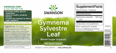 Gymnema Sylvestre, 400 mg, 100 Capsules, Swanson