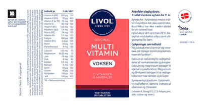 Multivitamin Adult, 150 tablets, Livol