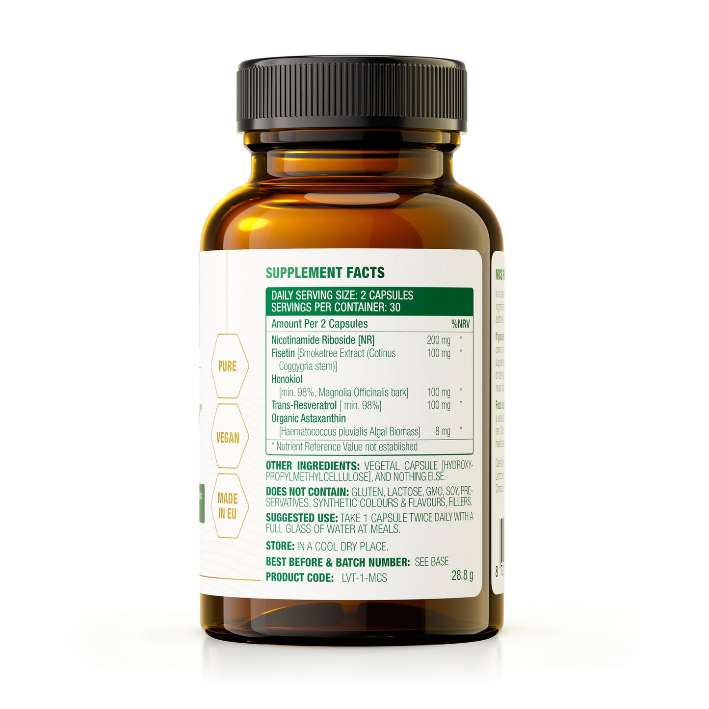 Longevitality 60 capsules, MCS Formulas (fisetin)