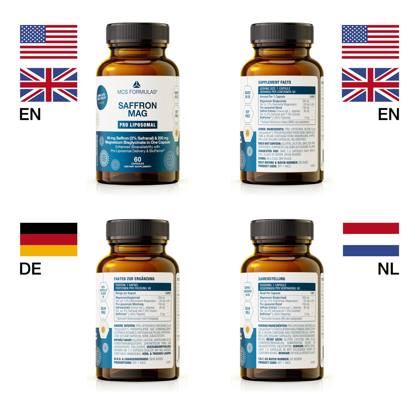 Safran Mag, 60 capsules, MCS Formulas (Saffron)