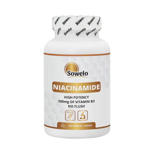 Vitamin B3 (Niacinamide), 500 mg, 120 Tablets, Sowelo