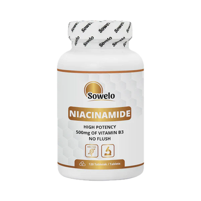 Vitamin B3 (Niacinamide), 500 mg, 120 Tablets, Sowelo
