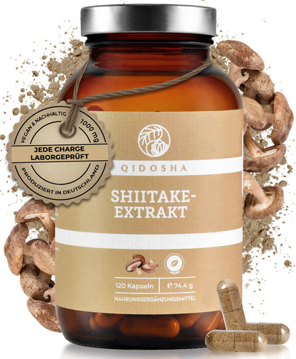 Shiitake Mushroom Extract 1000 mg, 120 Capsules, Qidosha