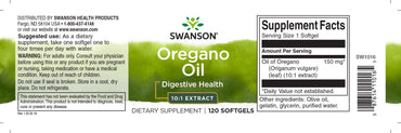 Oregano Oil, 150 mg, 120 softgels, Swanson