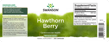 Hawthorn Berries 565 mg, 250 Capsules, Swanson