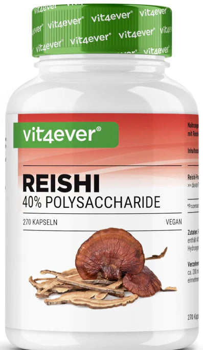 Reishi Intenso mushroom extract, 650 mg (40% polysaccharides), 270 capsules, Vit4ever