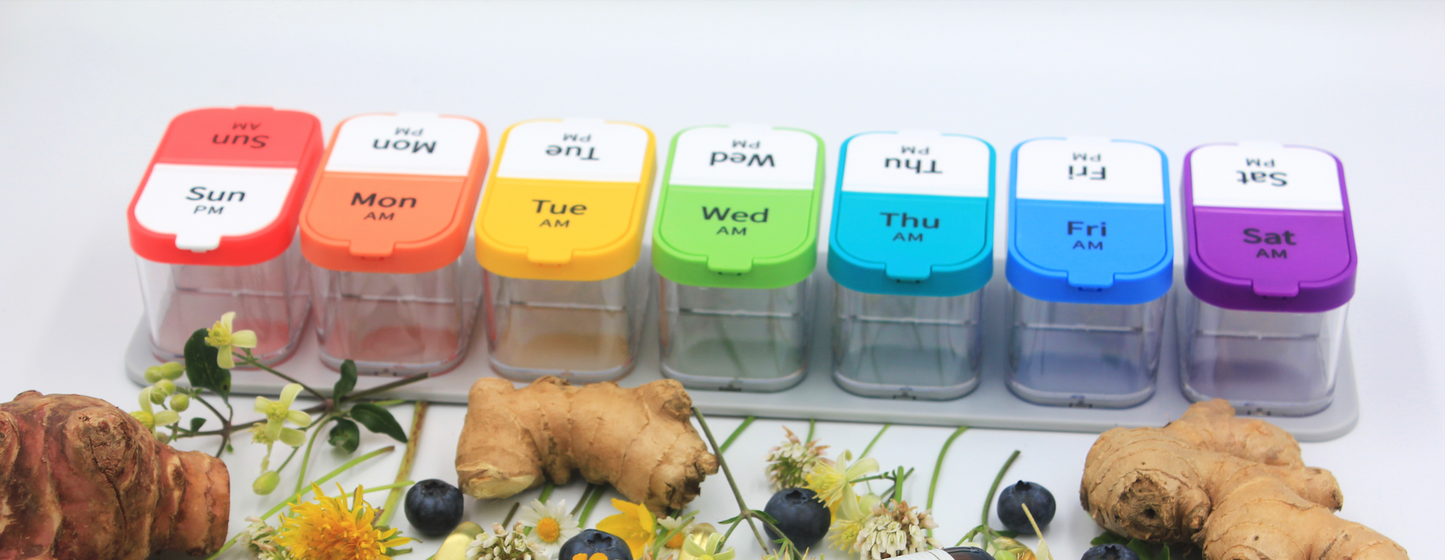 Pill box with large compartments - fits most packets