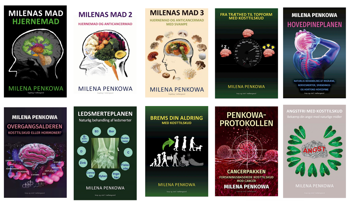 Book package with 10 books in Danish