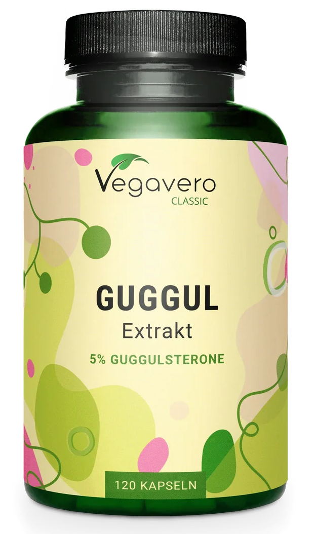Guggulekstrakt, 500 mg med 5% guggulsteroner, 120 kapsler, Vegavero