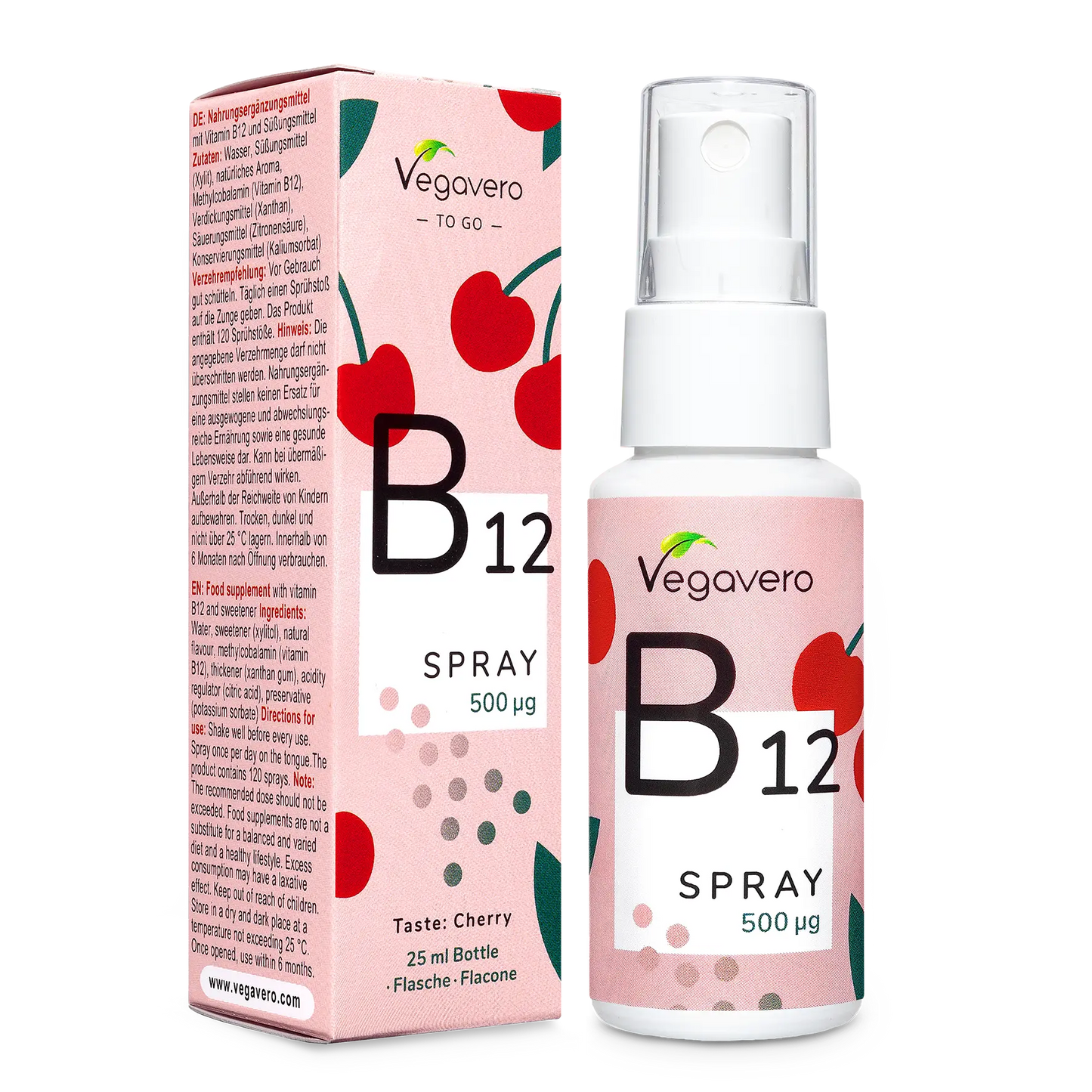 Vitamin B12, Spray, Vegavero (Raspberry flavour)