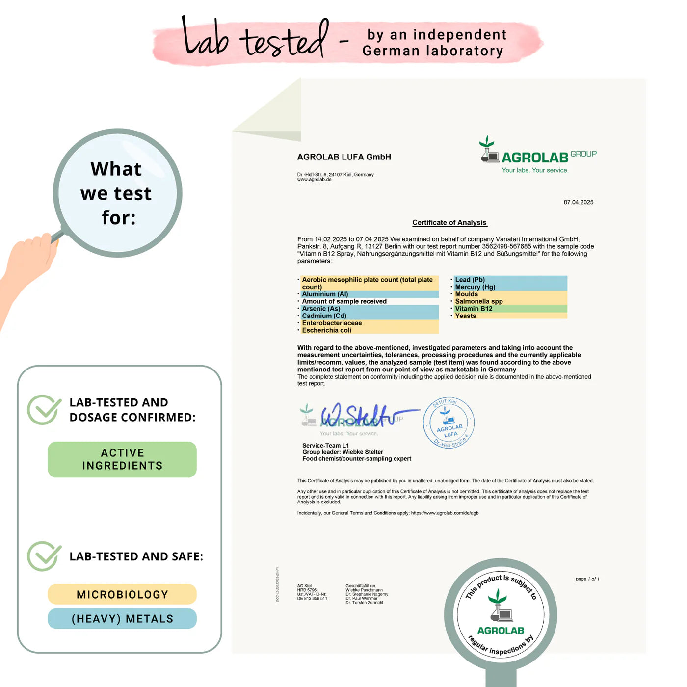 Vitamin B12, Spray, Vegavero (Raspberry flavour)