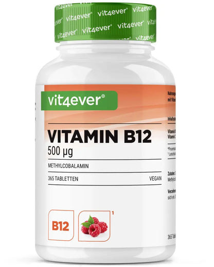 Vitamin B12, 365 Lozenges, Vit4ever (Raspberry Flavored)