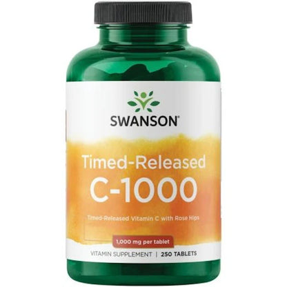 Vitamin C, Time Release, 1000 mg, 250 Tablets, Swanson