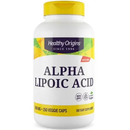 Alpha-Lipoic Acid (ALA), 600 mg, 150 Capsules, Healthy Origins (alpha)
