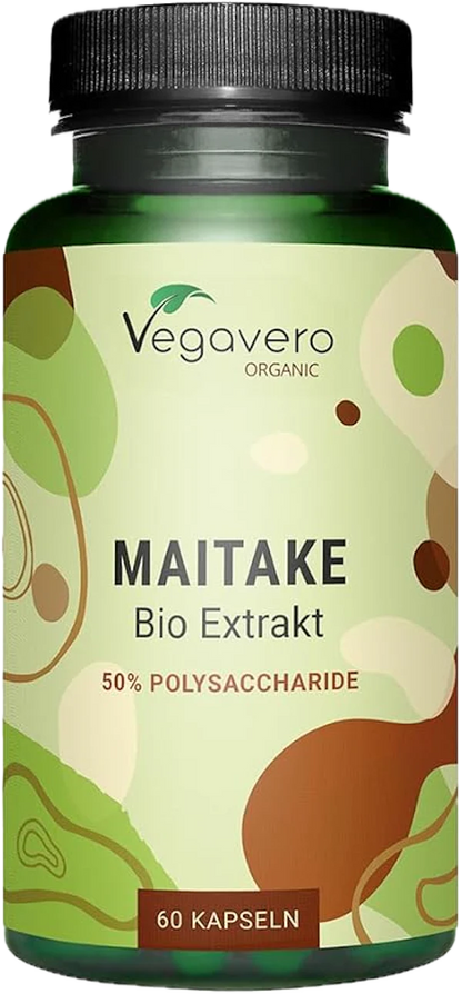 Maitake-svampekstrakt 500 mg (50% polysakkarider), 60 kapsler, Vegavero