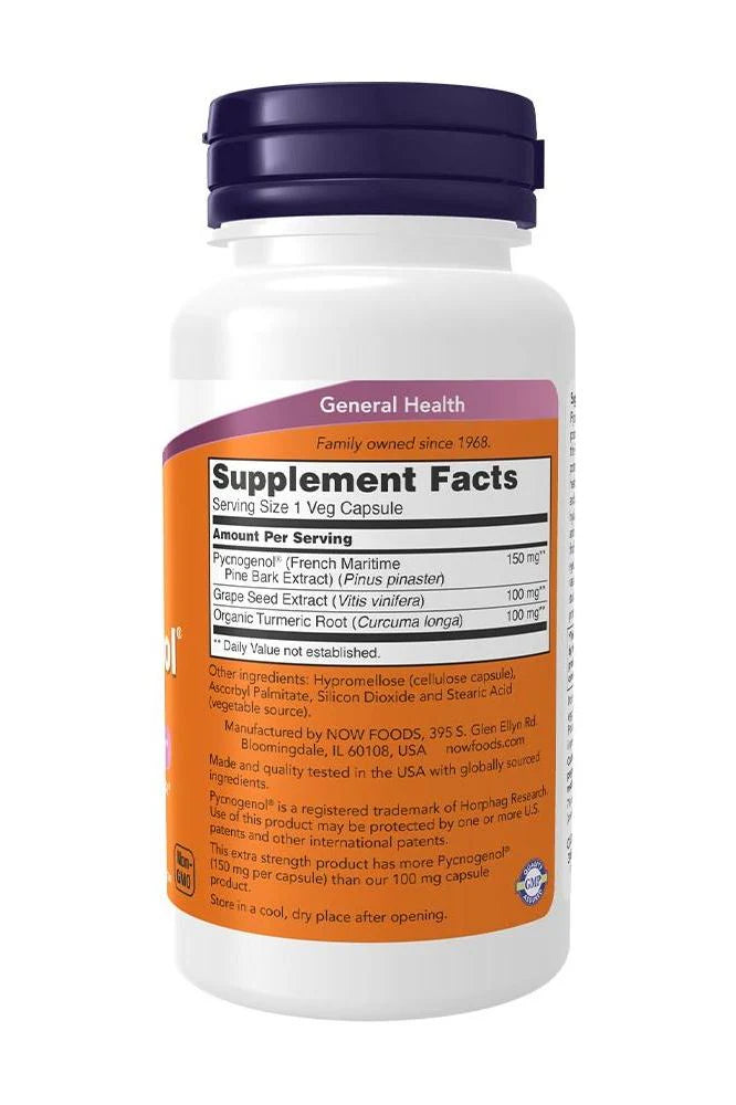 NOW Foods - Pycnogenol Extra Strength 150 mg - 60 Capsules