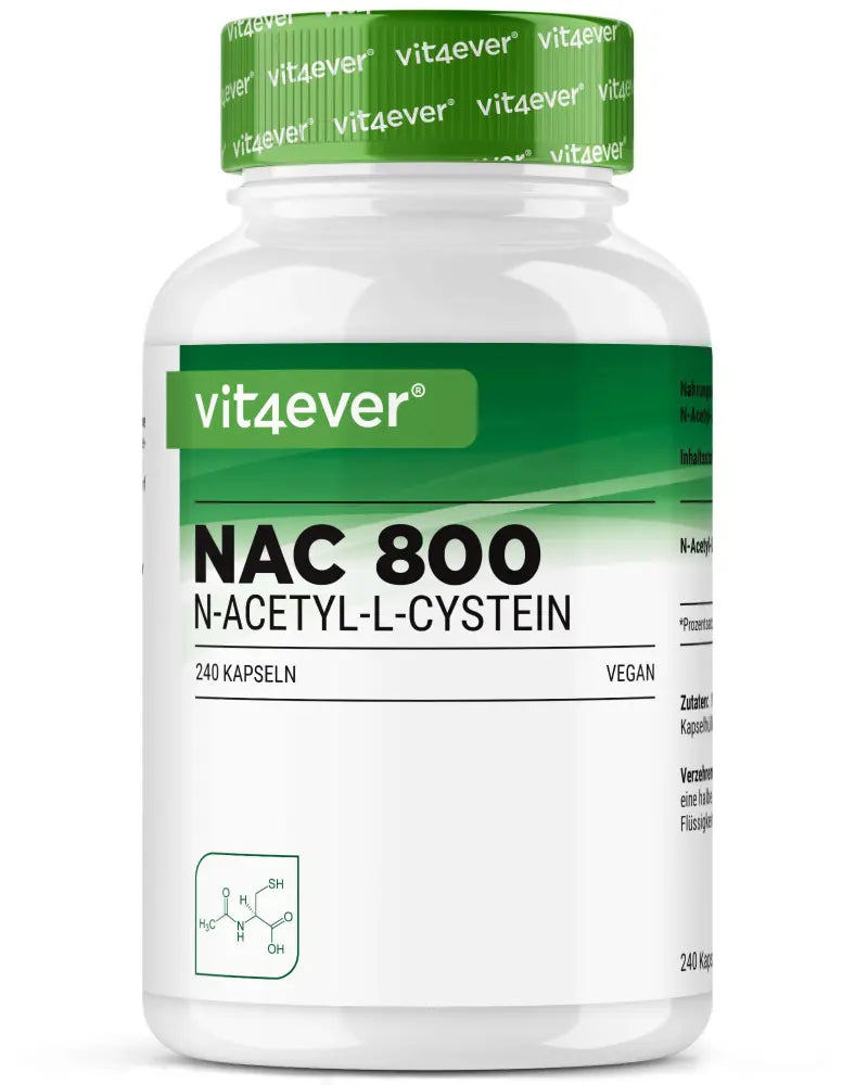 NAC (N-Acetyl-L-Cysteine), 800 mg, 240 capsules, Vit4ever
